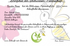 mein Blühwiesenzertifikat
